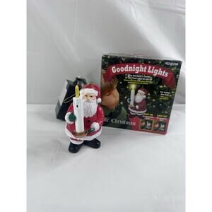 Mr. Christmas Goodnight Lights - Blow Out Santa’s Candle for On/Off Tree Lights